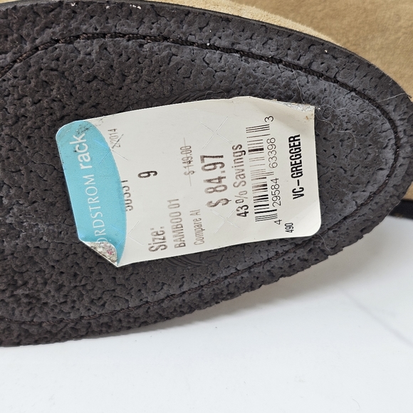 ♡♡ Vince Camuto Ankle Boots Gregger Suede Western Style Block Heel Zip Up - Picture 12 of 12